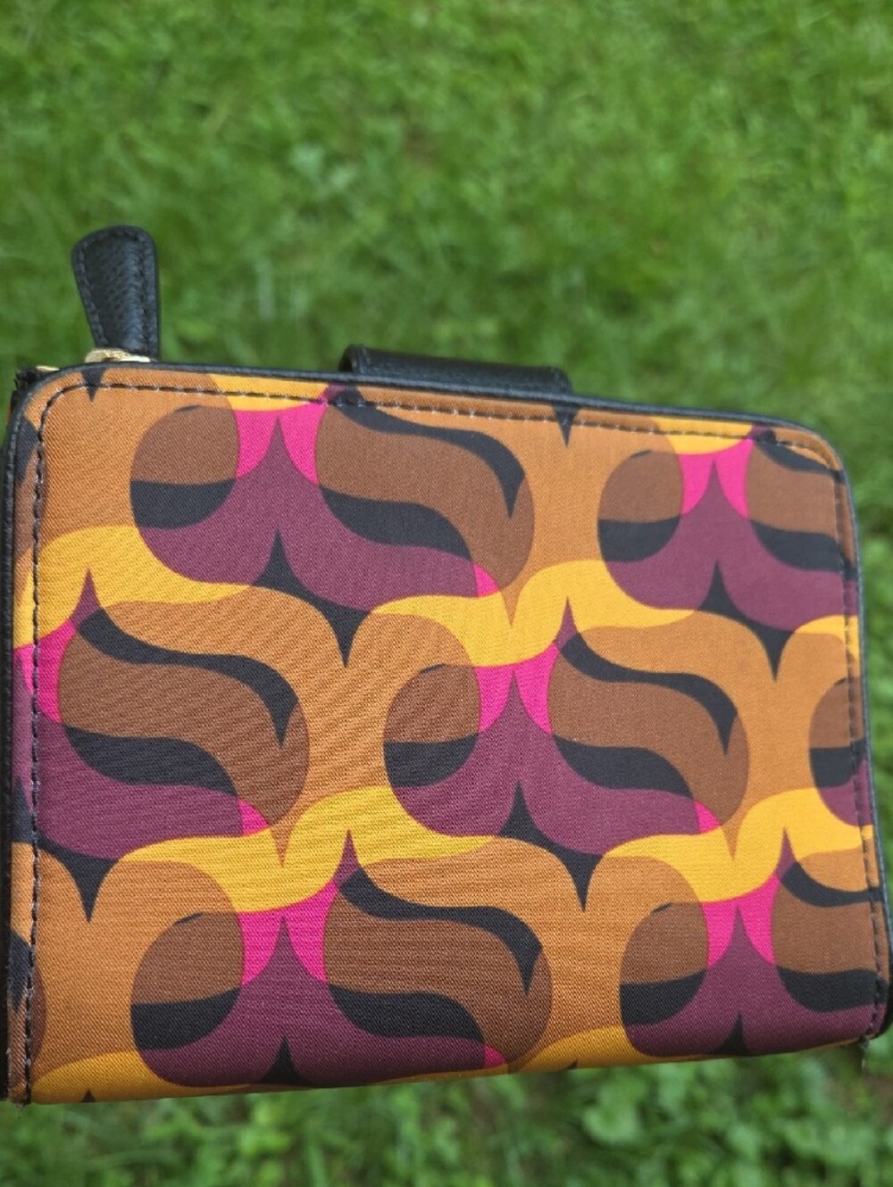 Vera Bradley Brown Multi-Pattern Wallet - Picture 3 of 5
